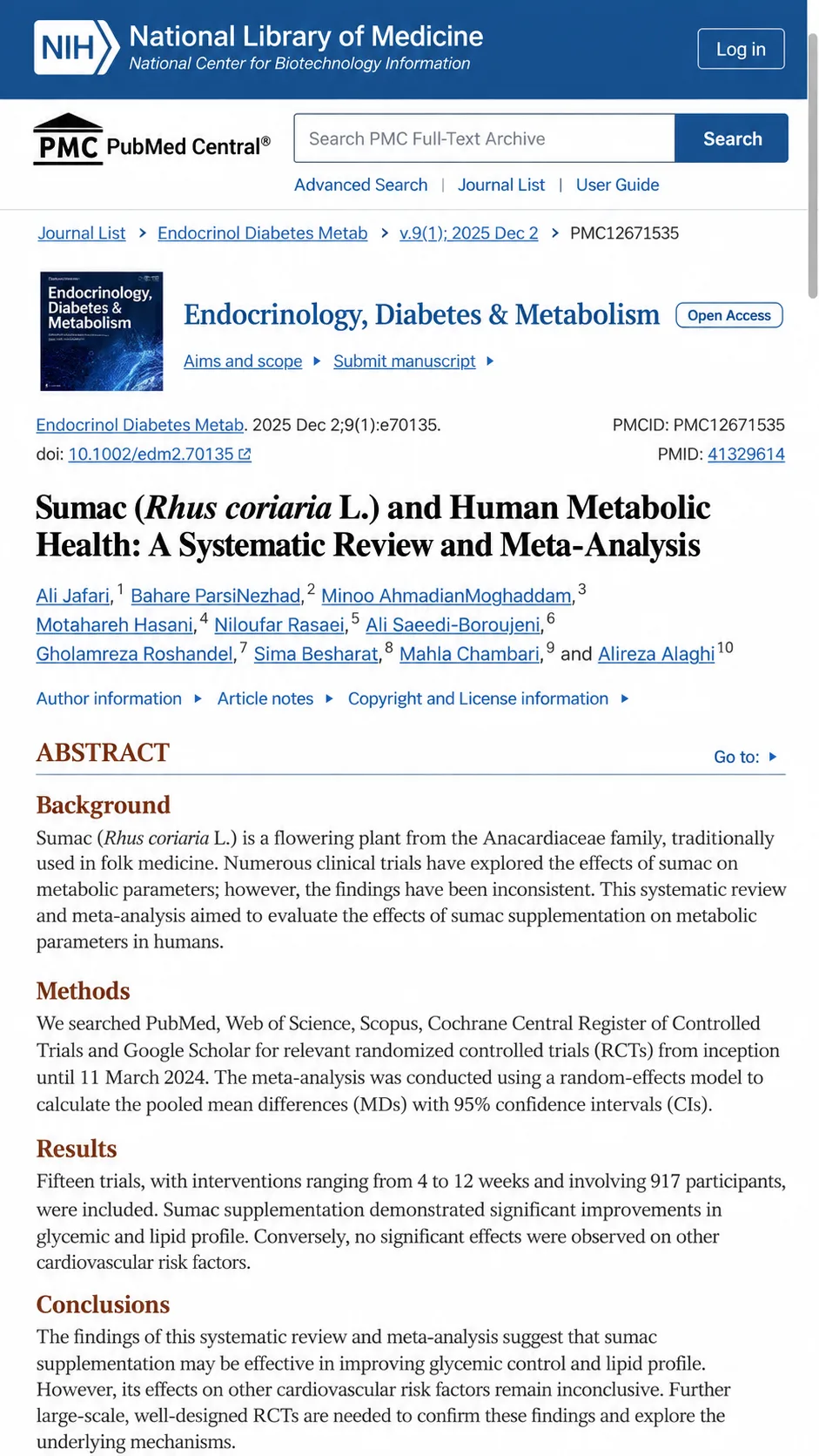 Kajian Sumac PubMed Central